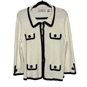 Marisa Christina‎ Parisian Chic Cardigan Women Size L Cottagecore Coquette Retro